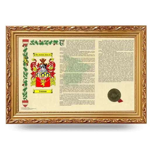 Ferrans Armorial Landscape Framed - Gold