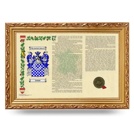 Ferrat Armorial Landscape Framed - Gold
