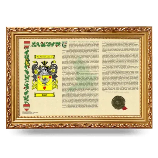 Ferst Armorial Landscape Framed - Gold