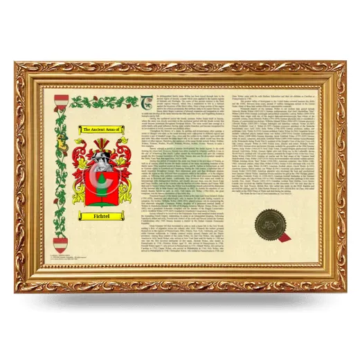 Fichtel Armorial Landscape Framed - Gold