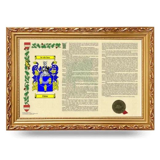 Fiens Armorial Landscape Framed - Gold