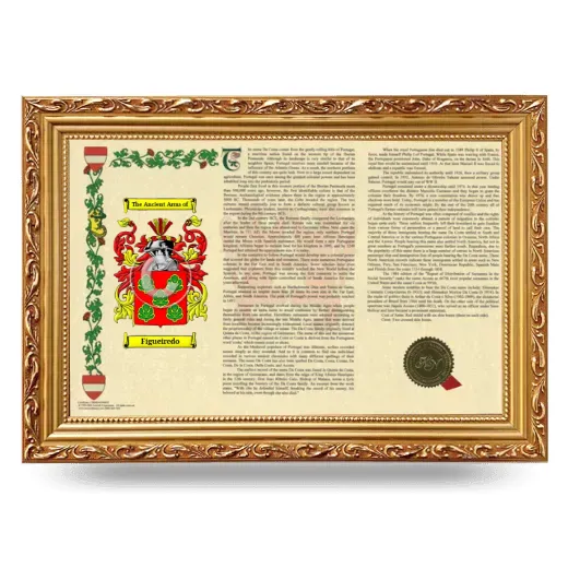 Figueiredo Armorial Landscape Framed - Gold