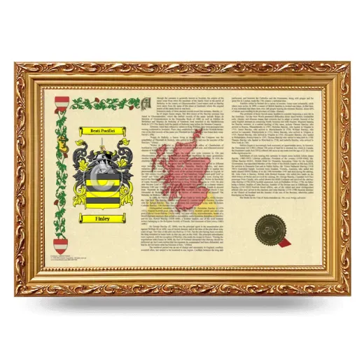 Finley Armorial Landscape Framed - Gold