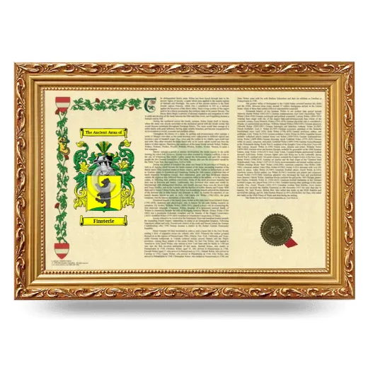 Finsterle Armorial Landscape Framed - Gold