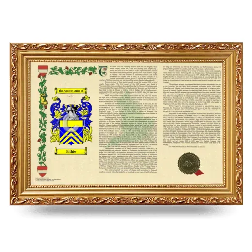 Fithie Armorial Landscape Framed - Gold