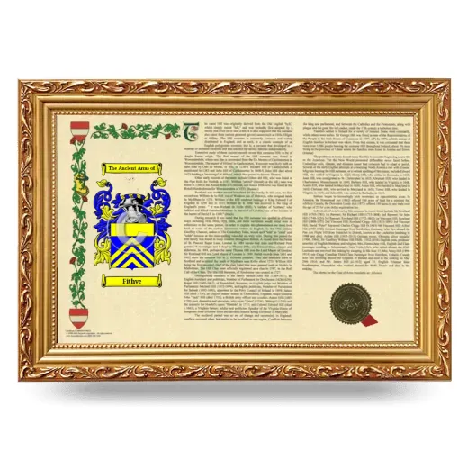 Fithye Armorial Landscape Framed - Gold