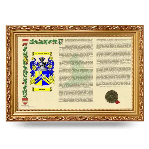 Flexer Armorial Landscape Framed - Gold