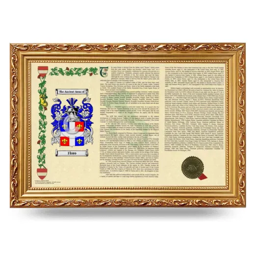 Floro Armorial Landscape Framed - Gold