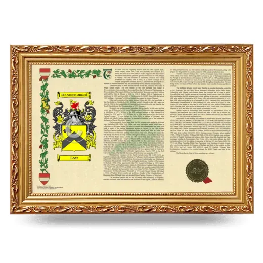 Foat Armorial Landscape Framed - Gold