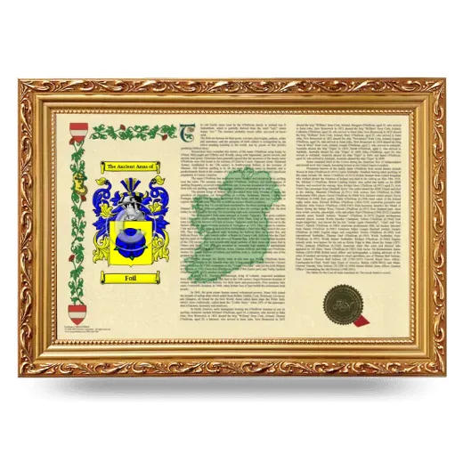 Foil Armorial Landscape Framed - Gold