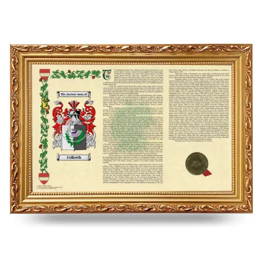 Folkerth Armorial Landscape Framed - Gold