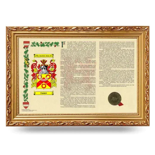 Foorst Armorial Landscape Framed - Gold