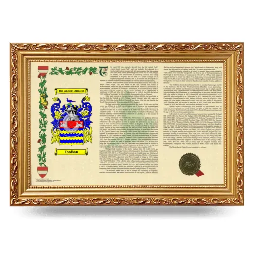 Fordhan Armorial Landscape Framed - Gold