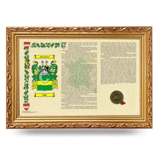 Fore Armorial Landscape Framed - Gold