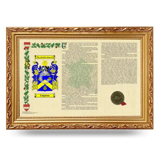 Forgeron Armorial Landscape Framed - Gold