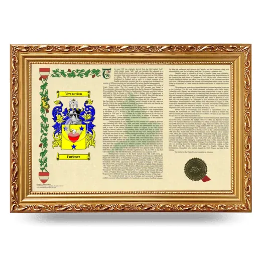 Forkner Armorial Landscape Framed - Gold
