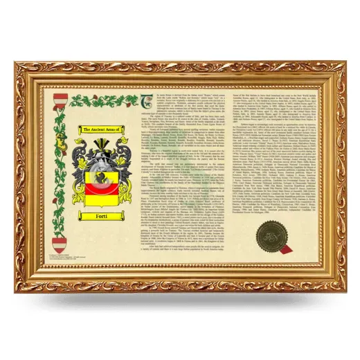 Forti Armorial Landscape Framed - Gold