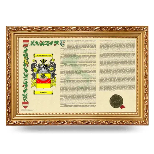 Fortino Armorial Landscape Framed - Gold