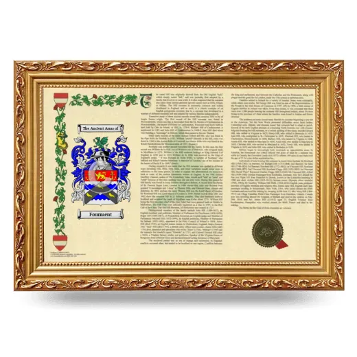 Fourment Armorial Landscape Framed - Gold