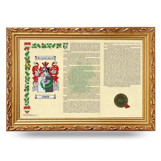 Foutch Armorial Landscape Framed - Gold
