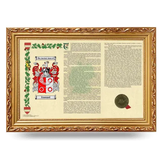 Fraenzel Armorial Landscape Framed - Gold
