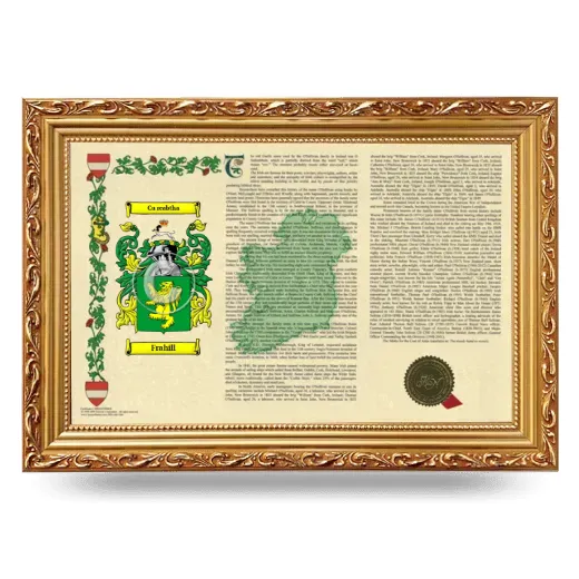 Frahill Armorial Landscape Framed - Gold
