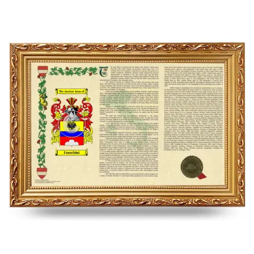 Franchini Armorial Landscape Framed - Gold