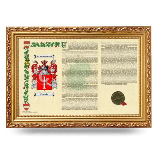 Francks Armorial Landscape Framed - Gold
