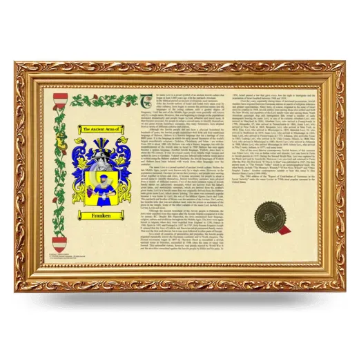 Franken Armorial Landscape Framed - Gold