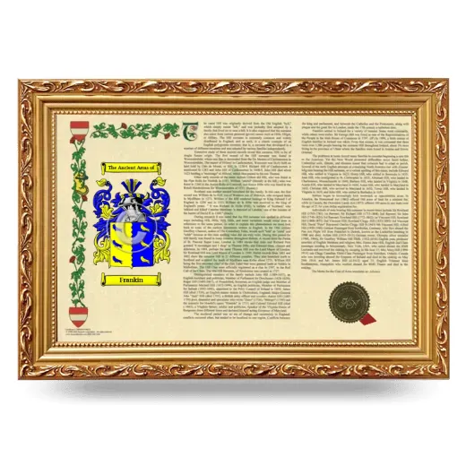 Frankin Armorial Landscape Framed - Gold