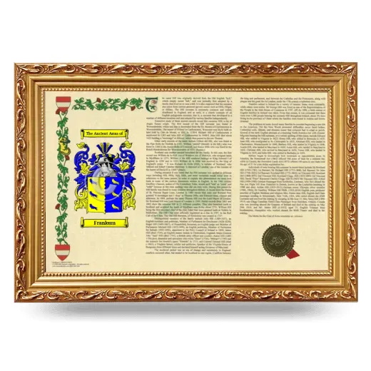Frankum Armorial Landscape Framed - Gold