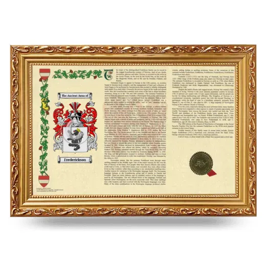 Frederickson Armorial Landscape Framed - Gold