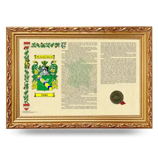 Frener Armorial Landscape Framed - Gold