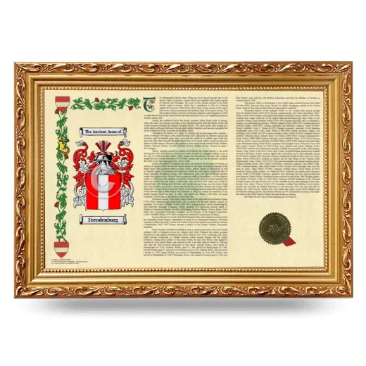 Freudenburg Armorial Landscape Framed - Gold