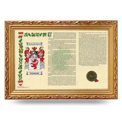 Freyenstein Armorial Landscape Framed - Gold
