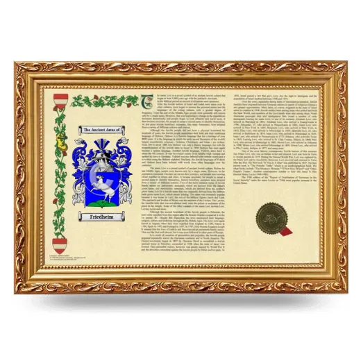 Friedheim Armorial Landscape Framed - Gold