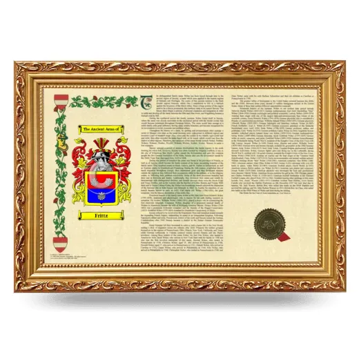 Frittz Armorial Landscape Framed - Gold
