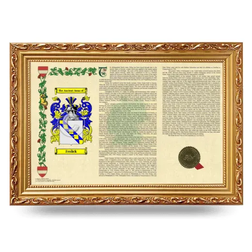 Frolick Armorial Landscape Framed - Gold