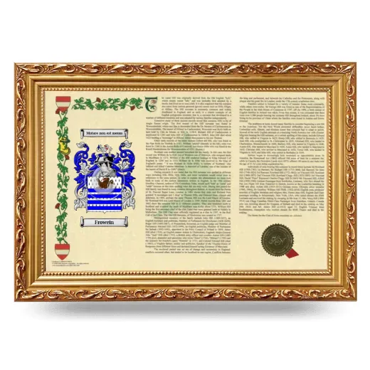 Frowein Armorial Landscape Framed - Gold