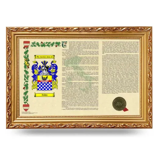Fulco Armorial Landscape Framed - Gold