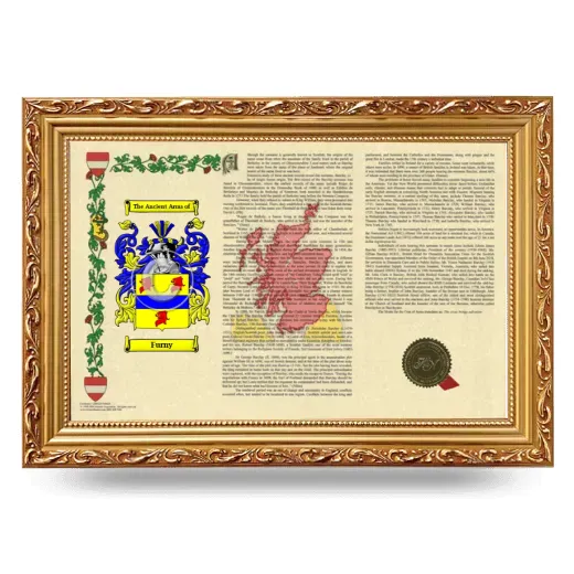 Furny Armorial Landscape Framed - Gold