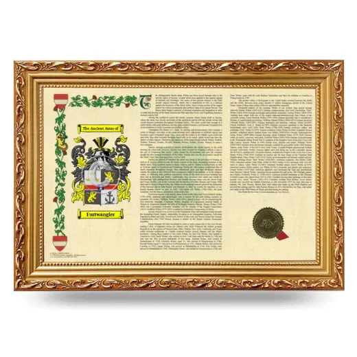 Furtwangler Armorial Landscape Framed - Gold