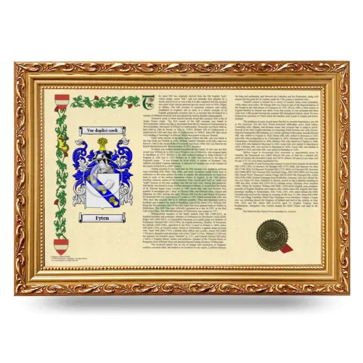 Fyten Armorial Landscape Framed - Gold