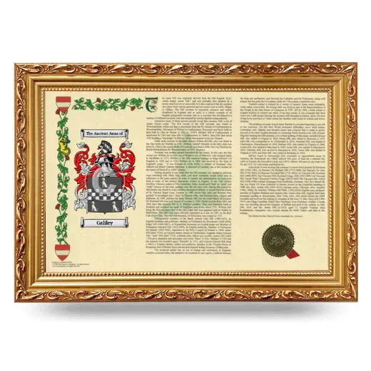 Galiley Armorial Landscape Framed - Gold