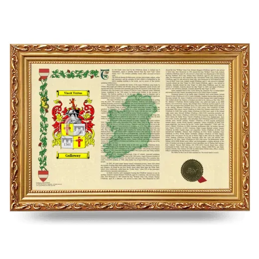 Gallaway Armorial Landscape Framed - Gold