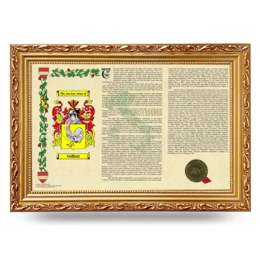 Gallizzi Armorial Landscape Framed - Gold
