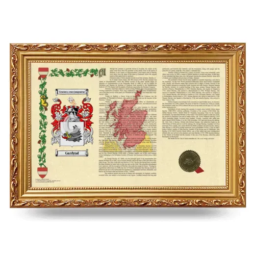 Gardynd Armorial Landscape Framed - Gold