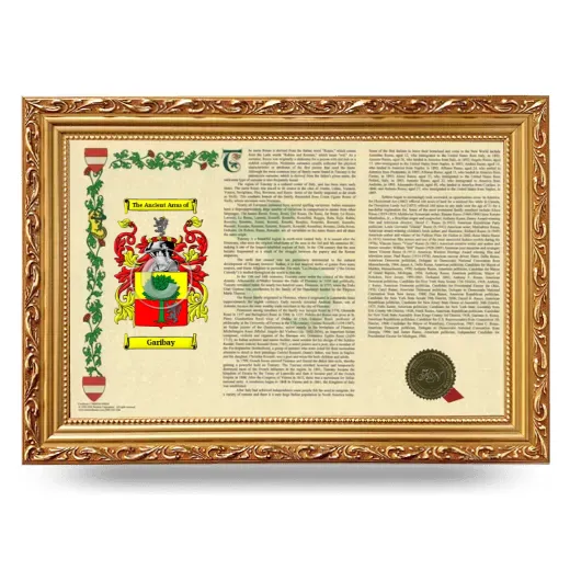 Garibay Armorial Landscape Framed - Gold