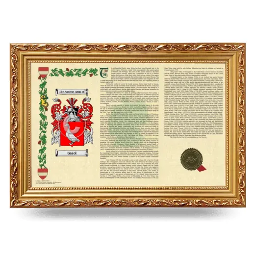 Gasol Armorial Landscape Framed - Gold