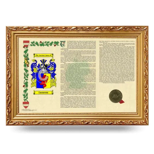 Gassaway Armorial Landscape Framed - Gold